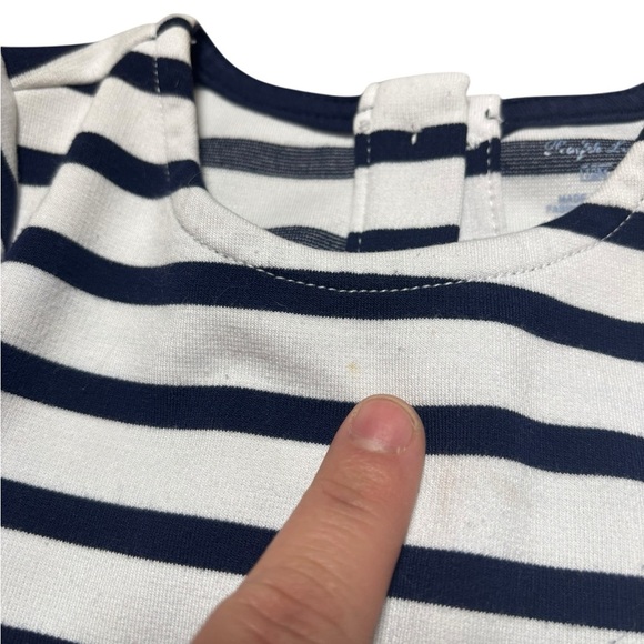 Ralph Lauren Baby Girls French Navy Striped Fit & Flare Dress 12M - Picture 4 of 5